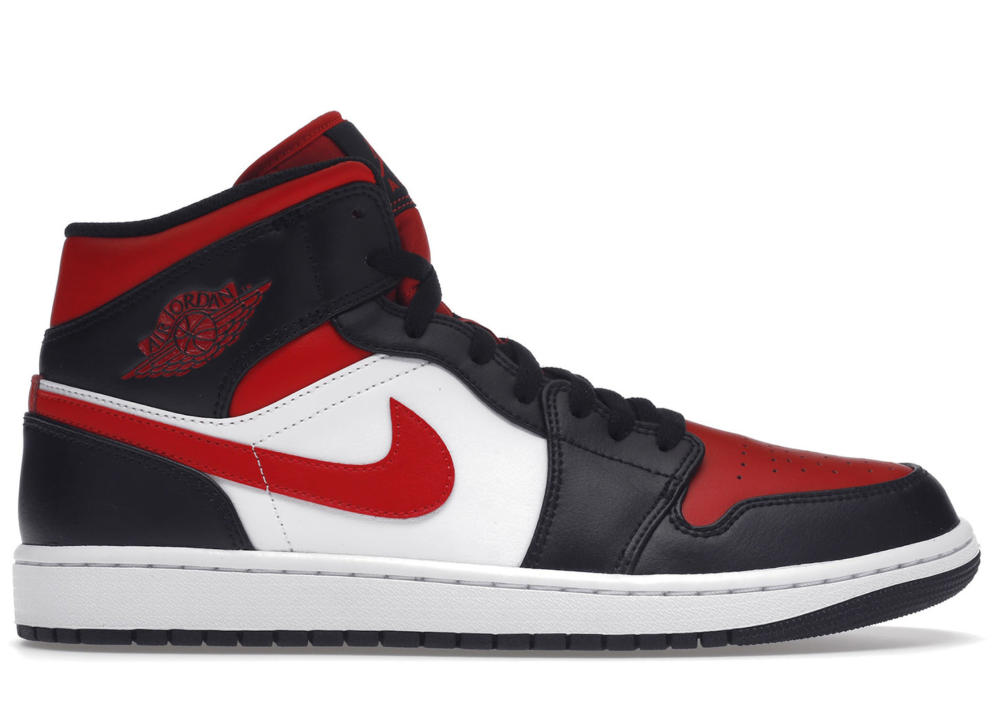 JORDAN 1 MID WHITE BLACK RED (2022)