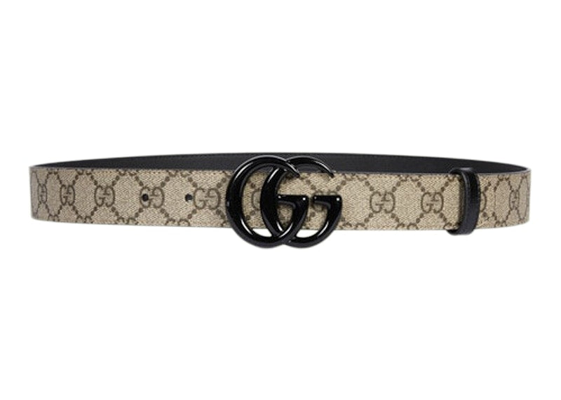 Gucci GG Marmont Thin Belt GG Supreme Beige/Ebony