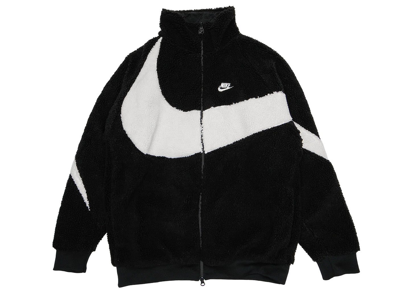 Nike Big Swoosh Reversible Boa Jacket (Asia Sizing) Black Sail