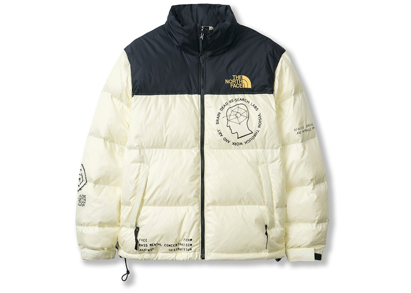 The North Face x Brain Dead Nuptse Jacket Cream