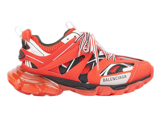 BALENCIAGA TRACK CLEAR SOLE RED