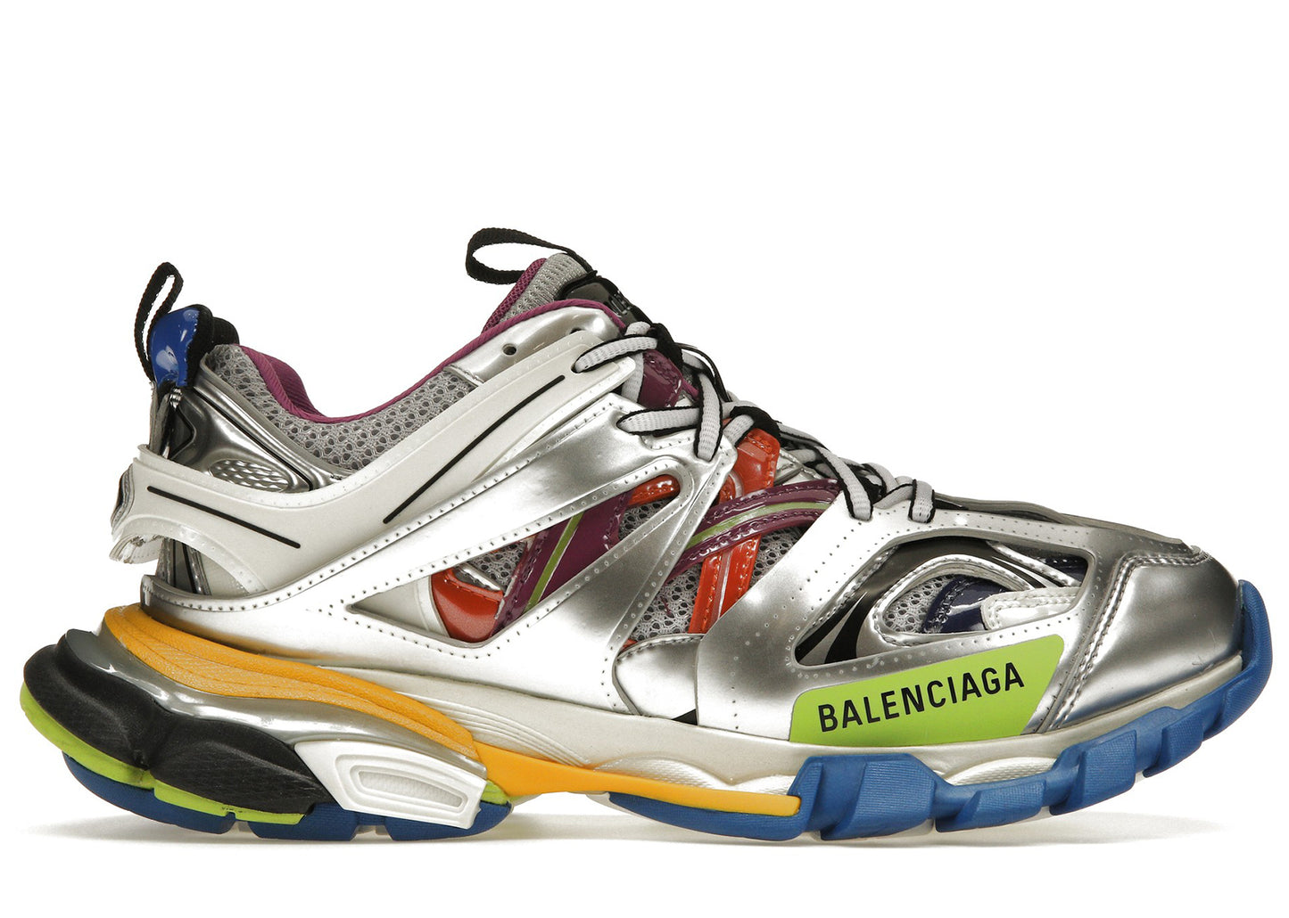 BALENCIAGA TRACK LEATHER FREE WHITE SILVER MULTI