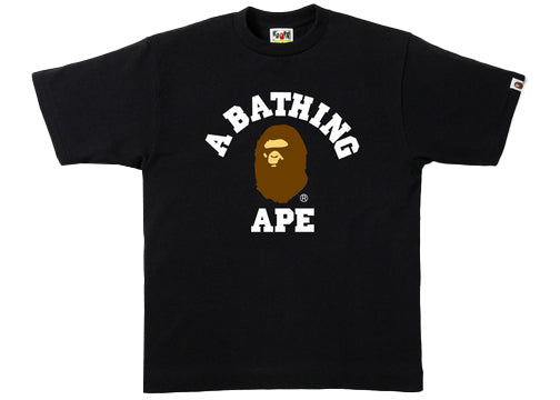 BAPE COLLEGE TEE BLACK