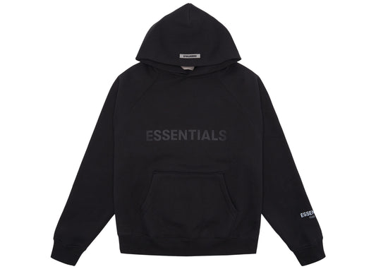 FEAR OF GOD ESSENTIALS PULLOVER HOODIE APPLIQUE LOGO DARK SLATE/STRETCH LIMO/BLACK