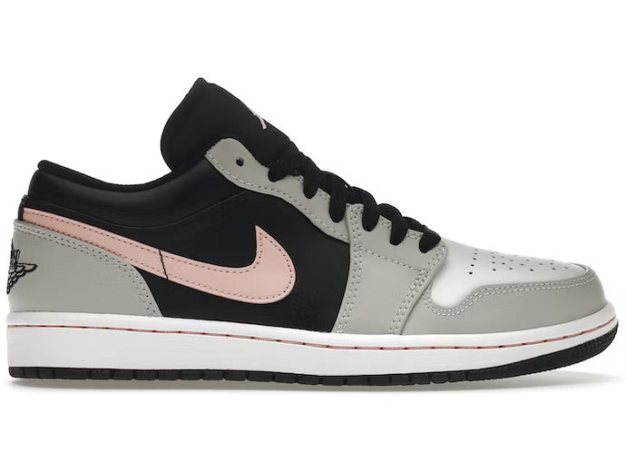 JORDAN 1 LOW BLACK GREY PINK