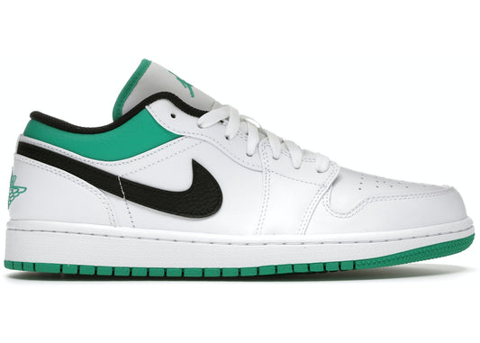 JORDAN 1 LOW WHITE LUCKY GREEN BLACK