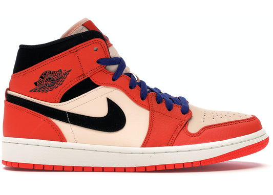 JORDAN 1 MID TEAM ORANGE BLACK