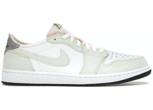 JORDAN 1 RETRO LOW WHITE GHOST GREEN BLACK